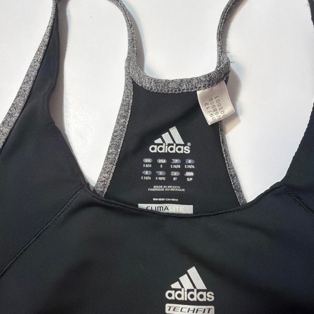 Adidas Techfit Climalite Tank Top Black Vintage 2012 Racerback Small W68959 - Picture 4 of 5